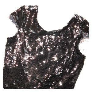 Black/Silver Sequin Party Dress